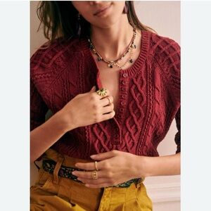 Sezane Bree Sweater in Cherry